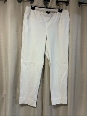 Cropped White Stretch Pants size large